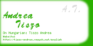 andrea tiszo business card
